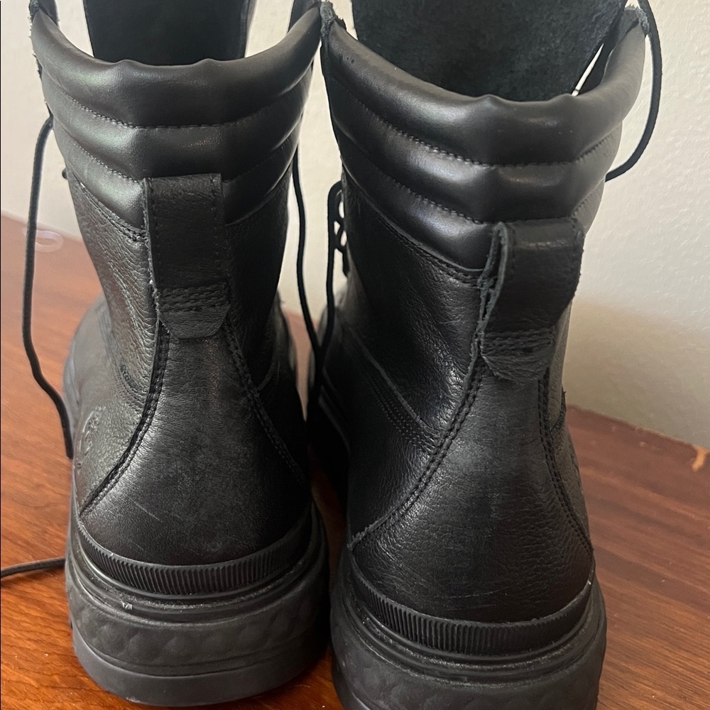 Timberland Ray City Black Combat Boots Lug Sole Leather Women’s 9.5 A2JNY - Picture 14 of 14